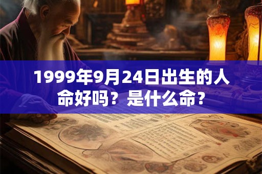1999年9月24日出生的人命好吗？是什么命？