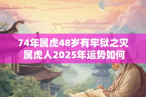 74年属虎48岁有牢狱之灾 属虎人2025年运势如何