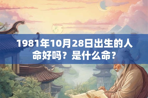 1981年10月28日出生的人命好吗？是什么命？