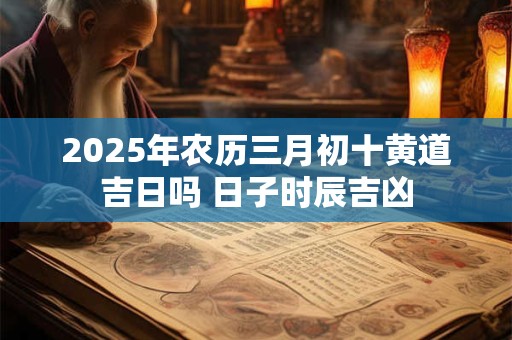 2025年农历三月初十黄道吉日吗 日子时辰吉凶