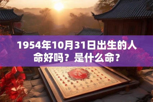 1954年10月31日出生的人命好吗？是什么命？