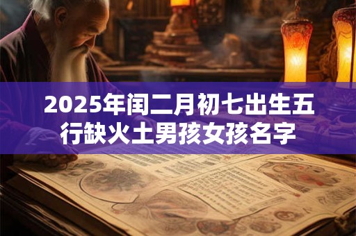 2025年闰二月初七出生五行缺火土男孩女孩名字