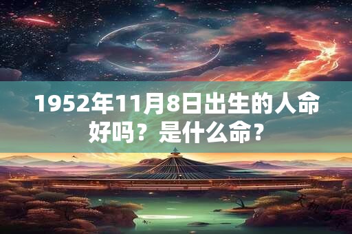 1952年11月8日出生的人命好吗？是什么命？