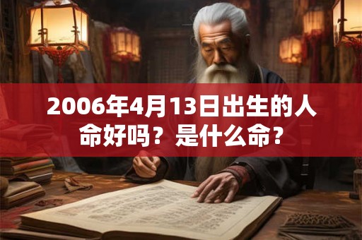 2006年4月13日出生的人命好吗？是什么命？