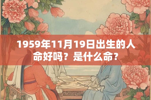 1959年11月19日出生的人命好吗？是什么命？