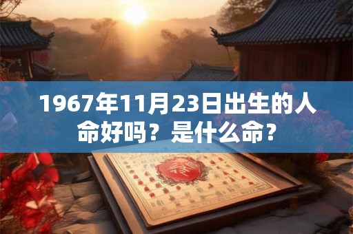 1967年11月23日出生的人命好吗？是什么命？