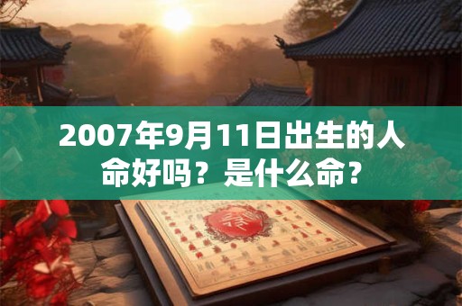2007年9月11日出生的人命好吗？是什么命？