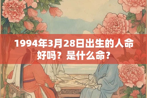 1994年3月28日出生的人命好吗？是什么命？