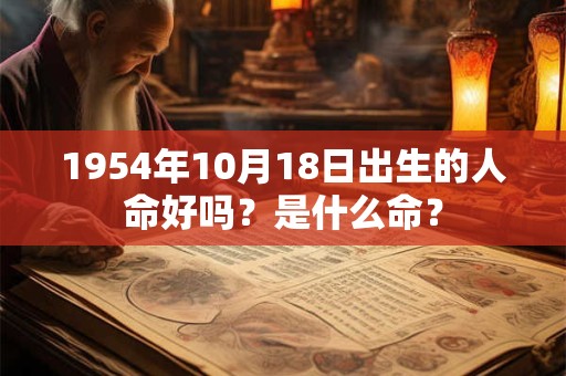 1954年10月18日出生的人命好吗？是什么命？