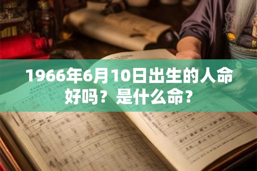 1966年6月10日出生的人命好吗？是什么命？