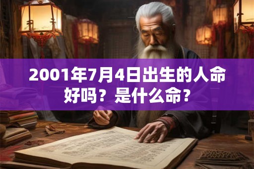 2001年7月4日出生的人命好吗？是什么命？