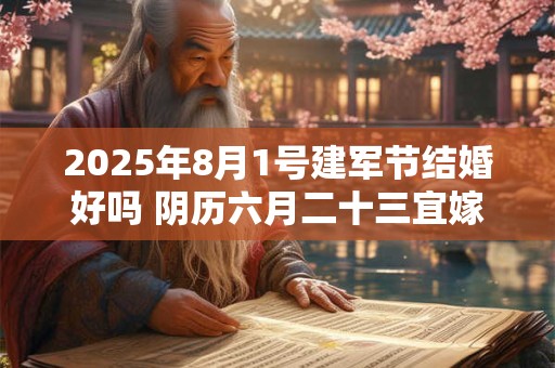 2025年8月1号建军节结婚好吗 阴历六月二十三宜嫁娶吗