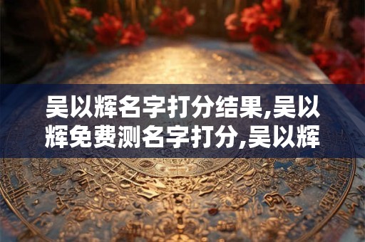 吴以辉名字打分结果,吴以辉免费测名字打分,吴以辉周易免费测名字打分