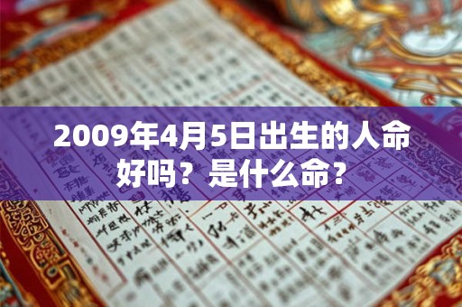 2009年4月5日出生的人命好吗？是什么命？