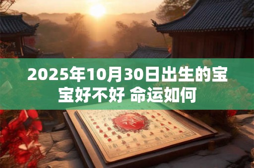 2025年10月30日出生的宝宝好不好 命运如何