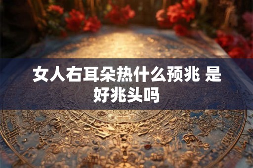 女人右耳朵热什么预兆 是好兆头吗