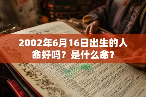 2002年6月16日出生的人命好吗？是什么命？