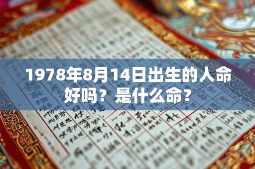 1978年8月14日出生的人命好吗？是什么命？