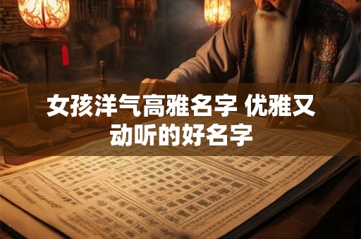 女孩洋气高雅名字 优雅又动听的好名字