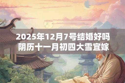2025年12月7号结婚好吗 阴历十一月初四大雪宜嫁娶吗