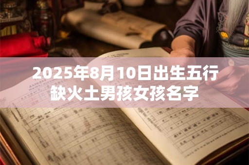 2025年8月10日出生五行缺火土男孩女孩名字