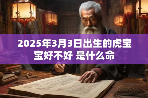 2025年3月3日出生的虎宝宝好不好 是什么命 2025年3月3日出生的虎宝宝好不好 是什么命