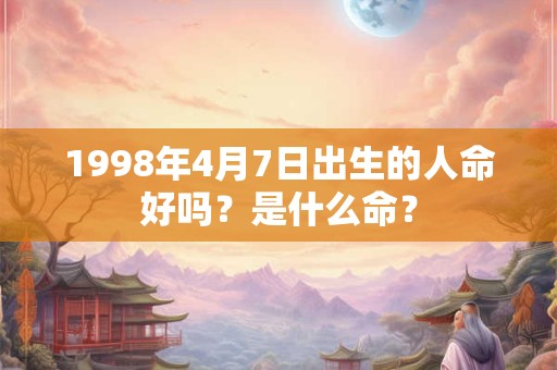 1998年4月7日出生的人命好吗？是什么命？