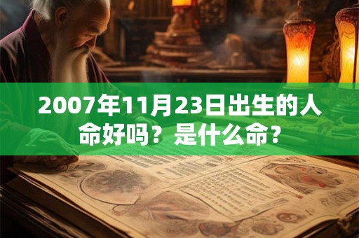 2007年11月23日出生的人命好吗？是什么命？