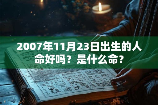 2007年11月23日出生的人命好吗？是什么命？