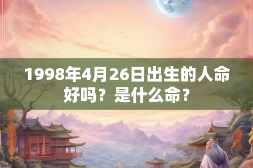 1998年4月26日出生的人命好吗？是什么命？