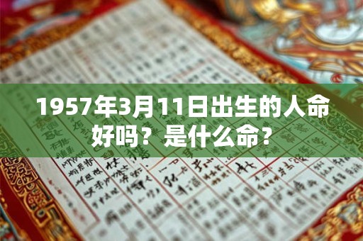 1957年3月11日出生的人命好吗？是什么命？