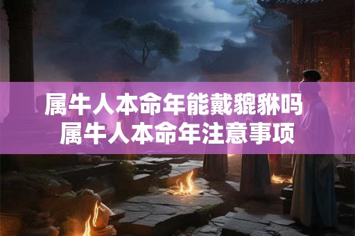 属牛人本命年能戴貔貅吗 属牛人本命年注意事项