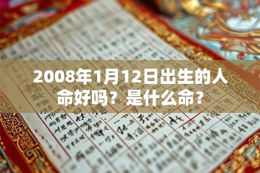 2008年1月12日出生的人命好吗？是什么命？