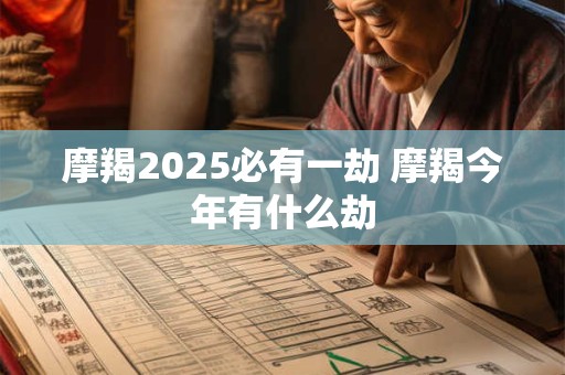 摩羯2025必有一劫 摩羯今年有什么劫
