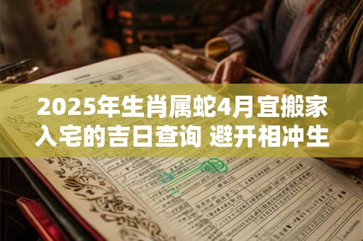2025年生肖属蛇4月宜搬家入宅的吉日查询 避开相冲生肖