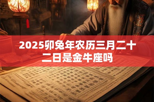 2025卯兔年农历三月二十二日是金牛座吗