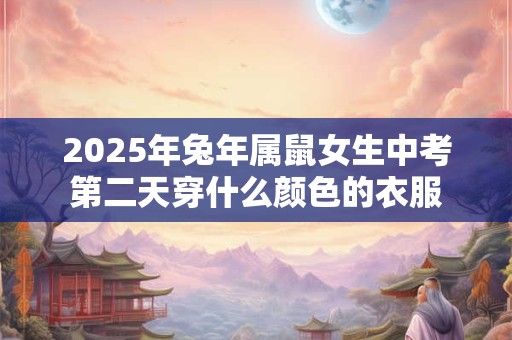 2025年兔年属鼠女生中考第二天穿什么颜色的衣服