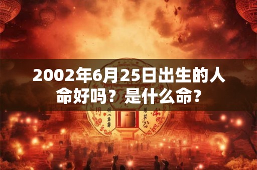 2002年6月25日出生的人命好吗？是什么命？