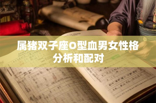 属猪双子座O型血男女性格分析和配对