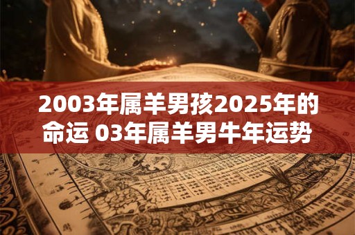2003年属羊男孩2025年的命运 03年属羊男牛年运势