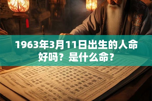 1963年3月11日出生的人命好吗？是什么命？