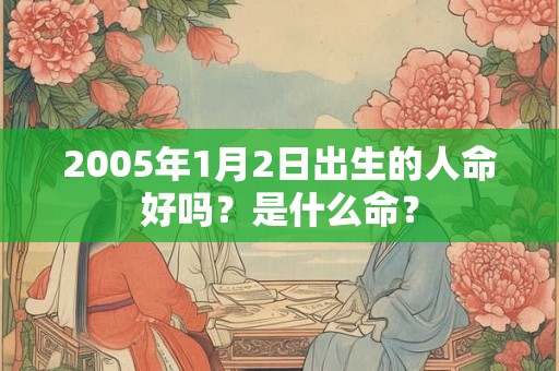 2005年1月2日出生的人命好吗？是什么命？