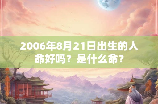 2006年8月21日出生的人命好吗？是什么命？