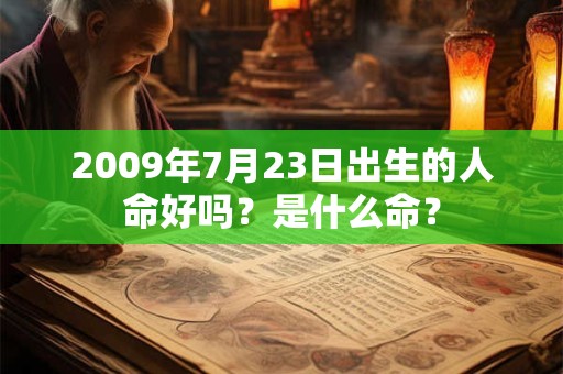2009年7月23日出生的人命好吗？是什么命？