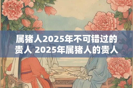 属猪人2025年不可错过的贵人 2025年属猪人的贵人是谁