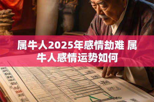 属牛人2026年感情劫难 属牛人感情运势如何 属牛人2026年感情劫难 属牛人感情运势如何