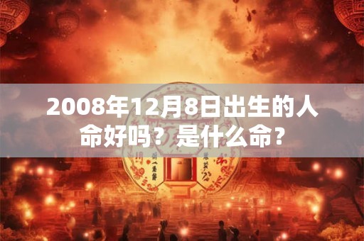 2008年12月8日出生的人命好吗？是什么命？