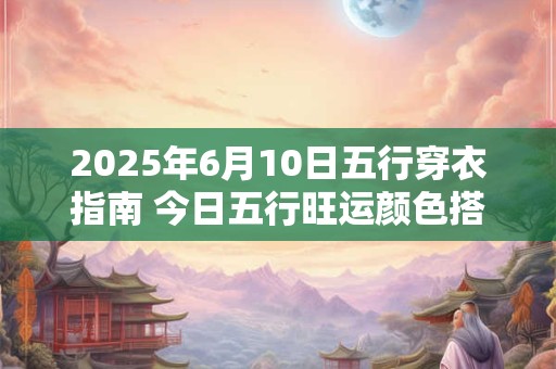 2025年6月10日五行穿衣指南 今日五行旺运颜色搭配