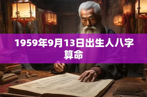 1959年9月13日出生人八字算命