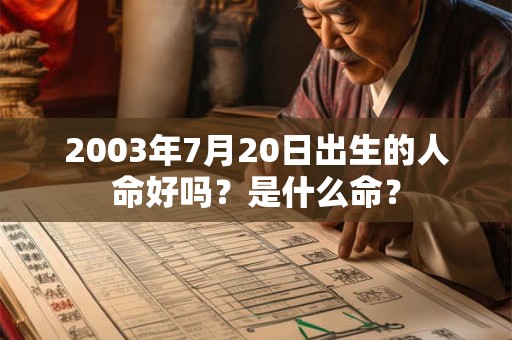 2003年7月20日出生的人命好吗？是什么命？